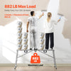 VEVOR Work Platform, 4 Gear Adjustable Height, Folding Alloy Steel Step Ladder, Portable Scaffolding Platform, 800 lb Load Capacity, Non-Slip Rubber Feet, Drywall Painting Stool, Cleaning & Washing