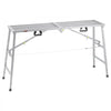 VEVOR Work Platform, 4 Gear Adjustable Height, Folding Alloy Steel Step Ladder, Portable Scaffolding Platform, 800 lb Load Capacity, Non-Slip Rubber Feet, Drywall Painting Stool, Cleaning & Washing