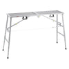 VEVOR Work Platform, 4 Gear Adjustable Height, Folding Alloy Steel Step Ladder, Portable Scaffolding Platform, 800 lb Load Capacity, Non-Slip Rubber Feet, Drywall Painting Stool, Cleaning & Washing