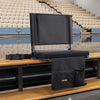 VEVOR Stadium Seat, Folding Bleacher Chair with Back Support and Thick Cushion, Padded Stadium Seat for Bleacher Includes Shoulder Strap, Hooks, Cup Holder, and Side Pocket, Black Bleachers Chair