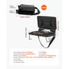 VEVOR Stadium Seat, Folding Bleacher Chair with Back Support and Thick Cushion, Padded Stadium Seat for Bleacher Includes Shoulder Strap, Hooks, Cup Holder, Lycra Material, Side Pocket, PP Material