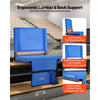 VEVOR Stadium Seat, Folding Bleacher Chair with Back Support and Thick Cushion, Padded Stadium Seat for Bleacher Includes Shoulder Strap, Hooks, Cup Holder, and Side Pocket, Blue Bleachers Chair