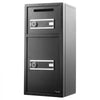 VEVOR Double Door Safe Box, 3.3 Cu. Ft, Heavy Duty Home Safe with Electronic Keypad, Anti-Theft, Digital Safety Lock Box with Key, Drop Slot, for Money, Firearm, Jewelry, Document, Valuables, Black
