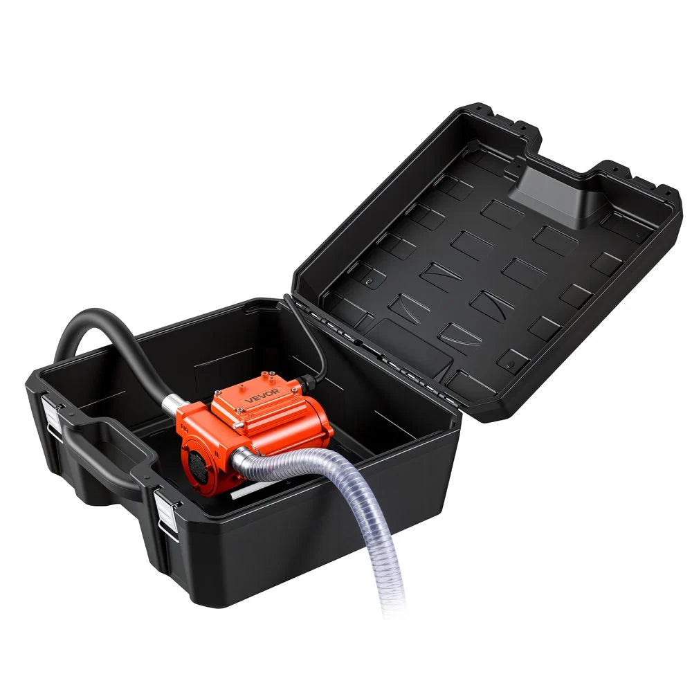 VEVOR Fuel Transfer Pump 12V DC 12 GPM Portable Electric Diesel Pump Kit, for Gasoline Diesel and Kerosene, 1/4 HP Motor, Cast Iron Housing, with Manual Fuel Nozzle, Discharge Hose, Filter Screen