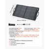 VEVOR 100W Bifacial Solar Panel, 16BB N-Type Foldable Monocrystalline Solar Panel Charger 24% Efficiency, Portable with MC4 Output, USB-A (QC3.0), Type-C & DC Ports for Power Stations Camping Hiking