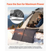 VEVOR 100W Foldable Solar Panel, 24% High-Efficiency Portable Monocrystalline Solar Panel Charger with MC4 Output, USB-A, Type-C & DC Ports, IP65 Waterproof for Power Stations, Camping, Hiking Trips