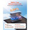 VEVOR 30W Foldable Solar Panel Charger, 16BB N-Type Monocrystalline Solar Panel 24% Efficiency, Ultra-Light Portable with USB-A, USB-A (QC3.0) & Type-C Ports for Camping, Backpacking, Phones, Tablets