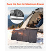 VEVOR 400W Foldable Solar Panel, 24% High-Efficiency Portable Monocrystalline Solar Panel Charger with MC4 Output & 10-in-1 DC Adapter, IP67 Waterproof for Power Stations, Camping, Hiking Trips