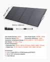 VEVOR 400W Foldable Solar Panel, 24% High-Efficiency Portable Monocrystalline Solar Panel Charger with MC4 Output & 10-in-1 DC Adapter, IP67 Waterproof for Power Stations, Camping, Hiking Trips