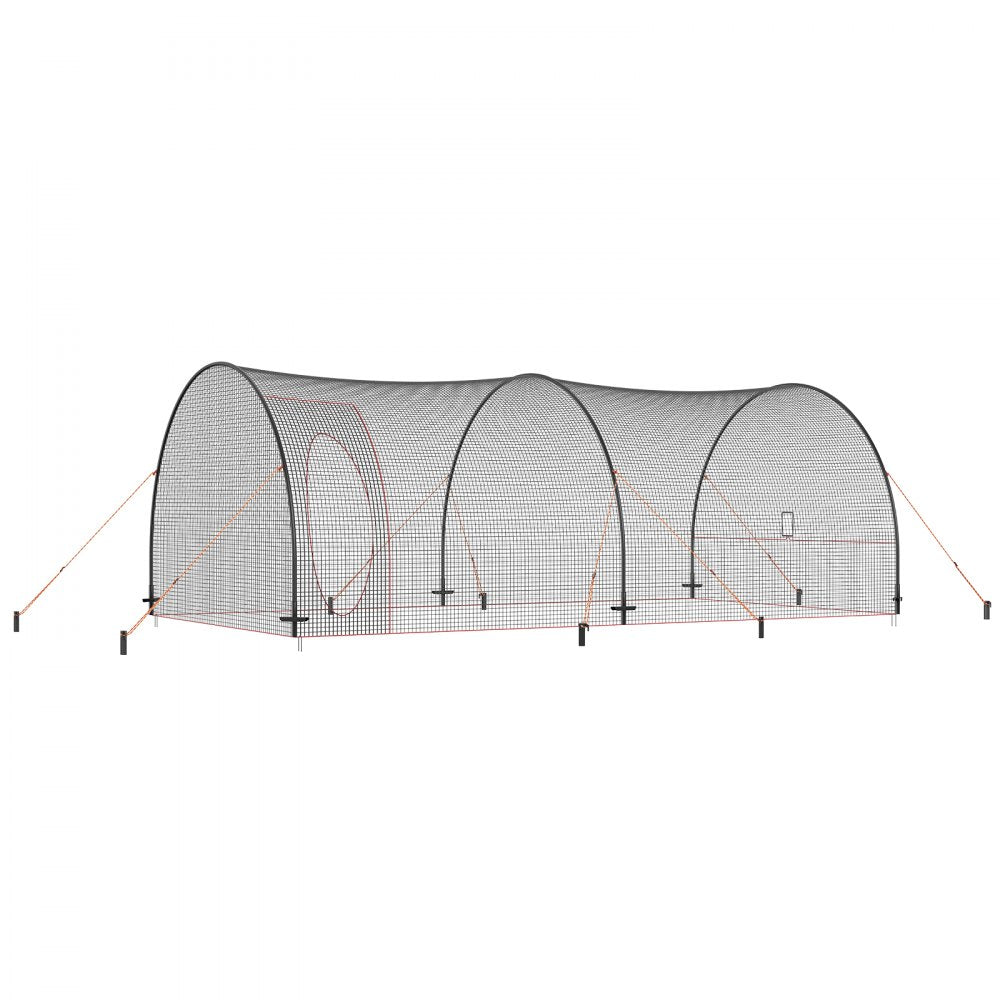 VEVOR Baseball Batting Cage, Softball and Baseball Batting Cage Net and Frame, Practice Portable Cage Net with Carry Bag, Heavy Duty Enclosed Pitching Cage, for Backyard Batting Hitting Training, 22FT