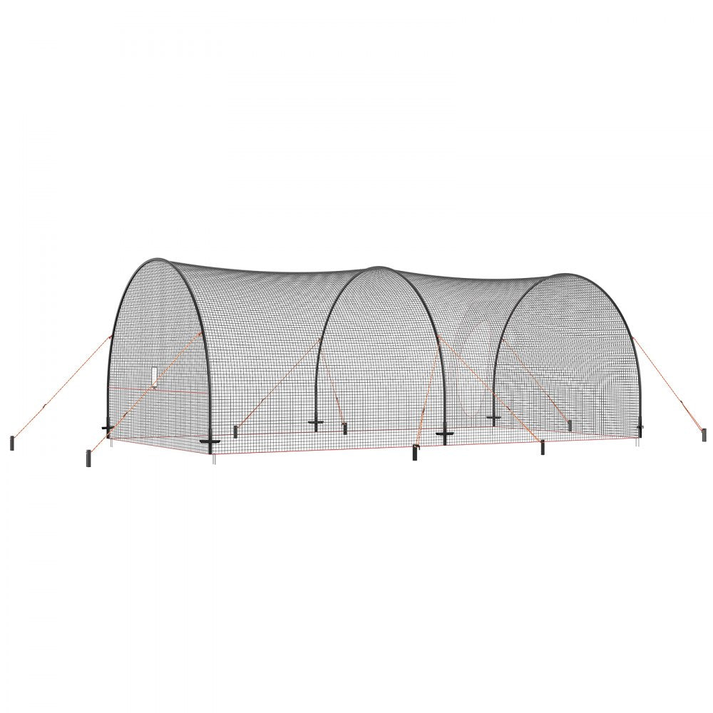 VEVOR Baseball Batting Cage, Softball and Baseball Batting Cage Net and Frame, Practice Portable Cage Net with Carry Bag, Heavy Duty Enclosed Pitching Cage, for Backyard Batting Hitting Training, 22FT
