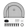 VEVOR Baseball Batting Cage, 12 x 10.2 x 7.6 FT Freestanding Hitting Net, for Outdoor Practice, 4-Ply Knotless Polyester Netting, Pitching Machine Opening, Baseball Hitting Trainer for Backyards
