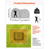 VEVOR Baseball Batting Cage, 12.0 x 10.2 x 7.6 FT Freestanding Portable Batting Cage, Hitting Cages with 4-Ply Knotless Polyester & Pitching Machine Opening, Battings Cages Netting for Indoor Outdoor