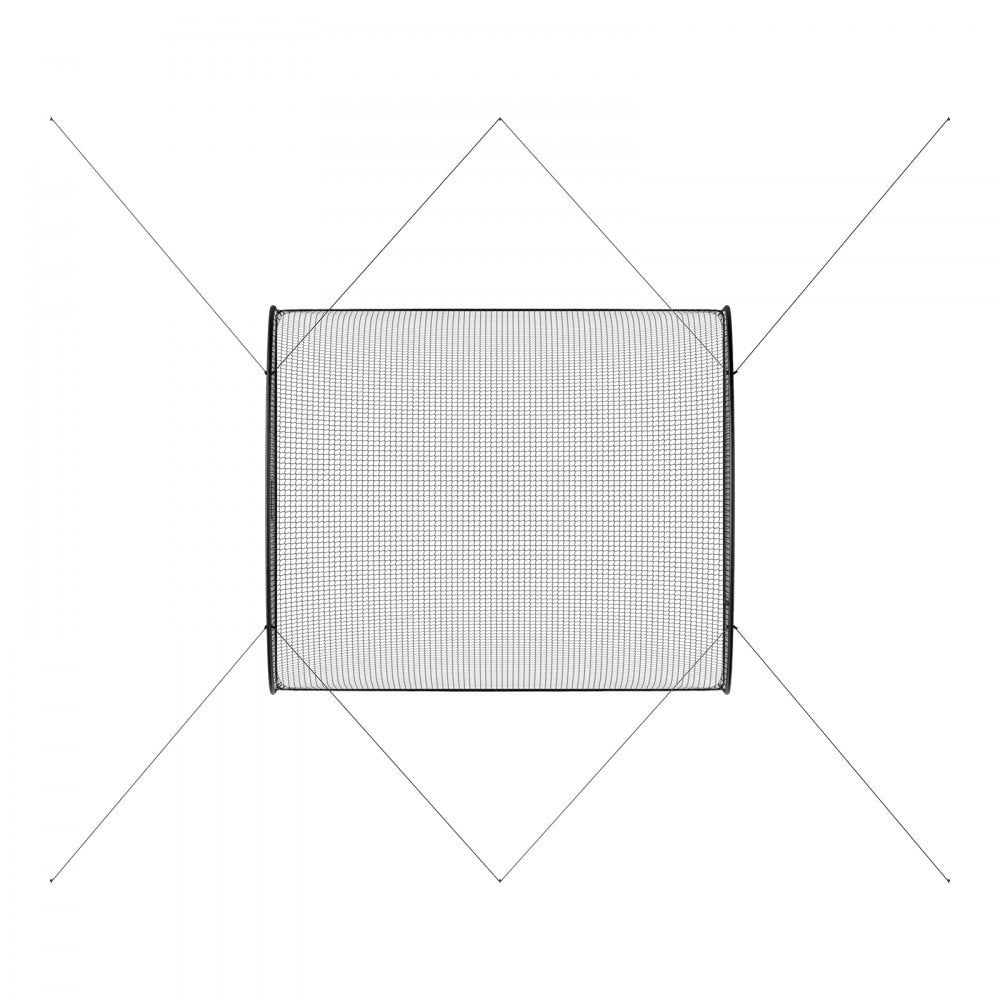 VEVOR Baseball Batting Cage, 12.0 x 10.2 x 7.6 FT Freestanding Portable Batting Cage, Hitting Cages with 4-Ply Knotless Polyester & Pitching Machine Opening, Battings Cages Netting for Indoor Outdoor