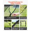 VEVOR Baseball Batting Cage, 22.2 x 12.1 x 7.9 FT Freestanding Portable Batting Cage, Hitting Cages with 4-Ply Knotless Polyester & Pitching Machine Opening, Battings Cages Netting for Indoor Outdoor