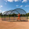 VEVOR Baseball Batting Cage, 22.2 x 12.1 x 7.9 FT Freestanding Hitting Net, for Indoor Outdoor Practice, 4-Ply Knotless Polyester Netting, Pitching Machine Opening, Baseball Hitting Trainer for Team
