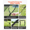 VEVOR Baseball Batting Cage, 33.0 x 12.0 x 9.8 FT Freestanding Hitting Net, for Indoor Outdoor Practice, 4-Ply Knotless Polyester Netting, Pitching Machine Opening, Baseball Hitting Trainer for Team