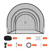 VEVOR Baseball Batting Cage, 33.0 x 12.0 x 9.8 FT Freestanding Hitting Net, for Indoor Outdoor Practice, 4-Ply Knotless Polyester Netting, Pitching Machine Opening, Baseball Hitting Trainer for Team