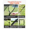 VEVOR Baseball Batting Cage, 40.0 x 12.1 x 10.0 FT Freestanding Hitting Net, for Indoor Outdoor Practice, 4-Ply Knotless Polyester Netting, Pitching Machine Opening, Baseball Hitting Trainer for Team