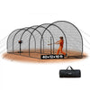 VEVOR Baseball Batting Cage, 40.0 x 12.1 x 10.0 FT Freestanding Hitting Net, for Indoor Outdoor Practice, 4-Ply Knotless Polyester Netting, Pitching Machine Opening, Baseball Hitting Trainer for Team