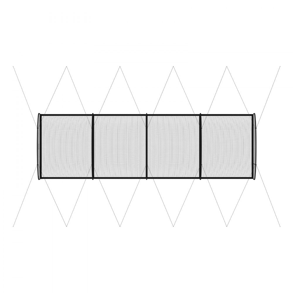 VEVOR Baseball Batting Cage, 40.0 x 12.1 x 10.0 FT Freestanding Hitting Net, for Indoor Outdoor Practice, 4-Ply Knotless Polyester Netting, Pitching Machine Opening, Baseball Hitting Trainer for Team