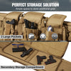 VEVOR Rifle Bag, 42 inch Tactical Double Long Gun Bag, Soft Rifle Case with Lockable Zipper, Portable Handle & Shoulder Strap, 3 Large Storage Pockets Rifle Case for Two 40" Rifles & 2 Pistols, Brown