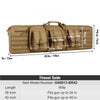VEVOR Rifle Bag, 42 inch Tactical Double Long Gun Bag, Soft Rifle Case with Lockable Zipper, Portable Handle & Shoulder Strap, 3 Large Storage Pockets Rifle Case for Two 40" Rifles & 2 Pistols, Brown