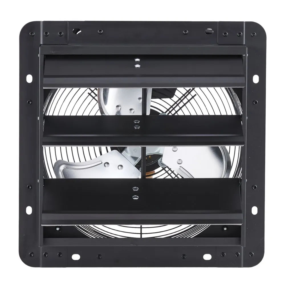 VEVOR 12 inch Shutter Exhaust Fan, Wall Mounted Attic Vent Fan with Variable Speed Controller, 1100 CFM, AC Motor, Heavy-duty Steel, Low Noise for Shed, Garage, Greenhouse Ventilation Cooling, Black