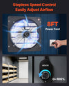 VEVOR 24 inch Shutter Exhaust Fan, Wall Mounted Attic Vent Fan with Variable Speed Controller, 4800 CFM, AC Motor, Heavy-duty Steel, Low Noise for Shed, Garage, Greenhouse Ventilation Cooling, Black