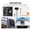 VEVOR Shutter Exhaust Fan, 10'' with Temperature Humidity Controller,  EC-motor, 820 CFM, 10-Speed Adjustable Wall Mount Attic Fan, Ventilation and Cooling for Greenhouses, Garages, Sheds, ETL Listed