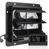 VEVOR Shutter Exhaust Fan, 10'' with Temperature Humidity Controller,  EC-motor, 820 CFM, 10-Speed Adjustable Wall Mount Attic Fan, Ventilation and Cooling for Greenhouses, Garages, Sheds, ETL Listed