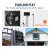 VEVOR Shutter Exhaust Fan, 14'' with Temperature Humidity Controller,  EC-motor, 1513 CFM, 10-Speed Adjustable Wall Mount Attic Fan, Ventilation and Cooling for Greenhouses, Garages, Sheds, ETL Listed