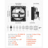 VEVOR 12 in Shutter Exhaust Fan Wall-Mount Automatic Louvers Variable Speed, Sturdy Steel Housing, Low Noise, AC Motor, 1347 CFM Ventilation and Cooling for Attic, Garage, Barn, Greenhouse, Workshop