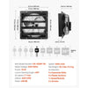 VEVOR 18 in Shutter Exhaust Fan Wall-Mount Automatic Louvers Variable Speed, Sturdy Steel Housing, Low Noise, AC Motor, 3051 CFM Ventilation and Cooling for Attic, Garage, Barn, Greenhouse, Workshop