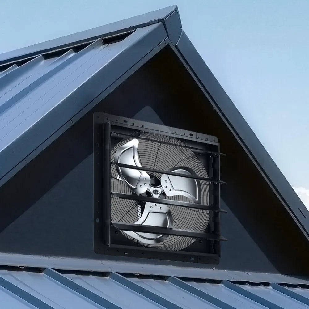 VEVOR 18 in Shutter Exhaust Fan Wall-Mount Automatic Louvers Variable Speed, Sturdy Steel Housing, Low Noise, AC Motor, 3051 CFM Ventilation and Cooling for Attic, Garage, Barn, Greenhouse, Workshop