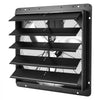 VEVOR 24 Inch Shutter Exhaust Fan Wall Mounted Automatic Louvers EC Motor, Steel Housing, Temperature & Humidity Controller, Ventilation & Cooling for Attic, Garage, Barn, Greenhouse, Workshop, Black