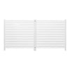 VEVOR 2 Panels Outdoor Privacy Screen, 48 x 48 in Air Conditioner Fence with 19.7 in Ground Stakes, Pool Equipment Enclosure, Louvered Vinyl Privacy Fence, Ideal for Trash Can and A/C Units, White