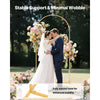 VEVOR Arch Backdrop Stand, 6.6 x 3.3 ft, Stable Structure, Easy Assembly, 1 Piece Gold Metal Arch Backdrop Stand for Wedding, Birthday Party, Graduation, Holiday Celebration, and Ceremony Decoration