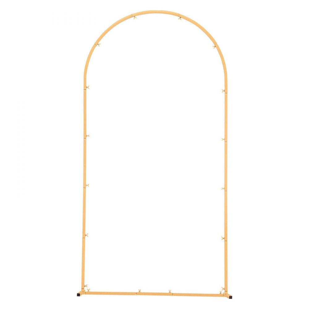 VEVOR Arch Backdrop Stand, 6.6 x 3.3 ft, Stable Structure, Easy Assembly, 1 Piece Gold Metal Arch Backdrop Stand for Wedding, Birthday Party, Graduation, Holiday Celebration, and Ceremony Decoration