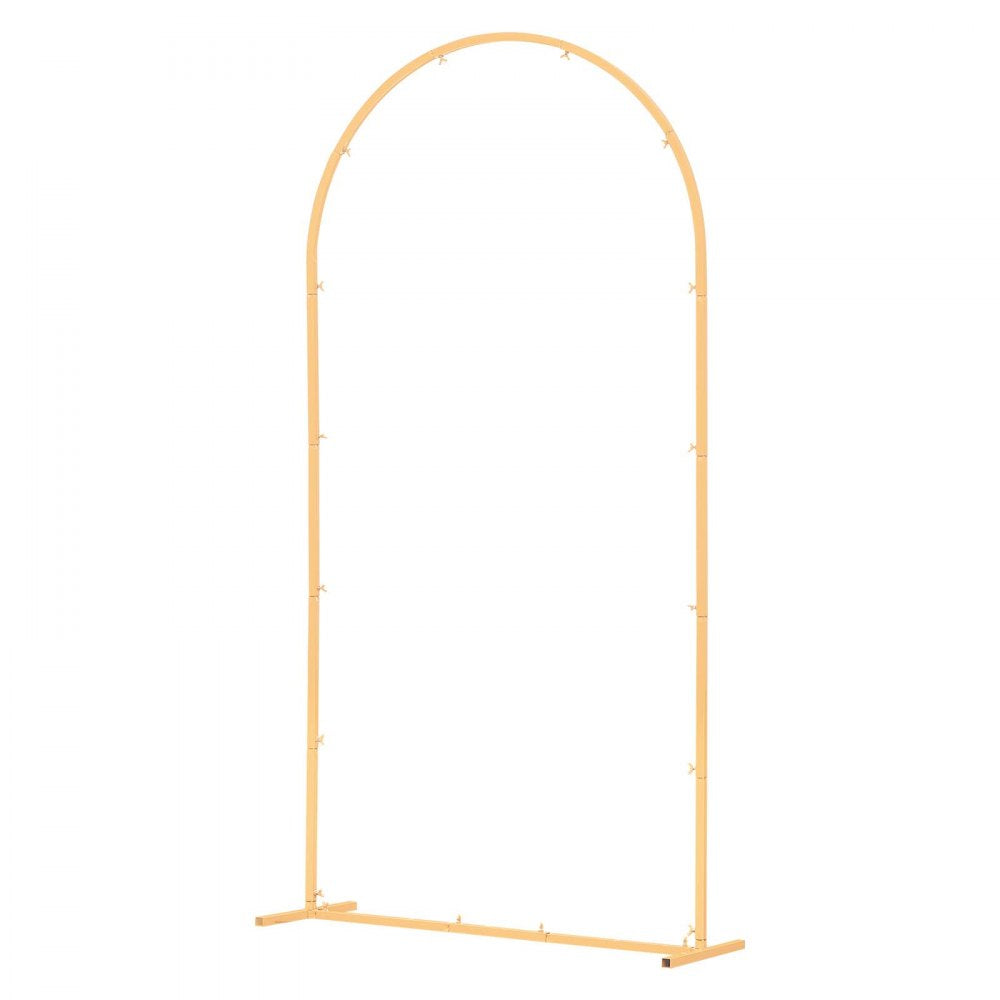 VEVOR Arch Backdrop Stand, 6.6 x 3.3 ft, Stable Structure, Easy Assembly, 1 Piece Gold Metal Arch Backdrop Stand for Wedding, Birthday Party, Graduation, Holiday Celebration, and Ceremony Decoration