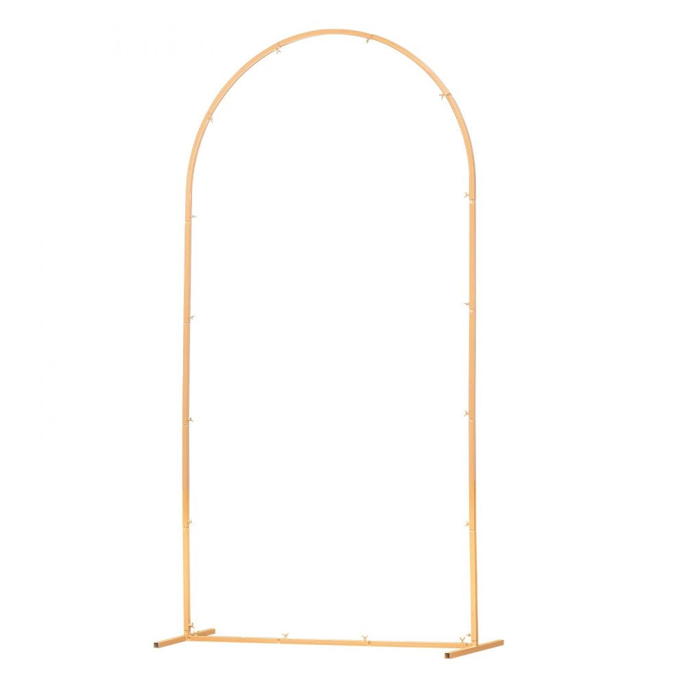 VEVOR Arch Backdrop Stand, 7.2 x 4 ft, Stable Structure, Easy Assembly, 1 Piece Gold Metal Arch Backdrop Stand for Wedding, Birthday Party, Graduation, Holiday Celebration, and Ceremony Decoration