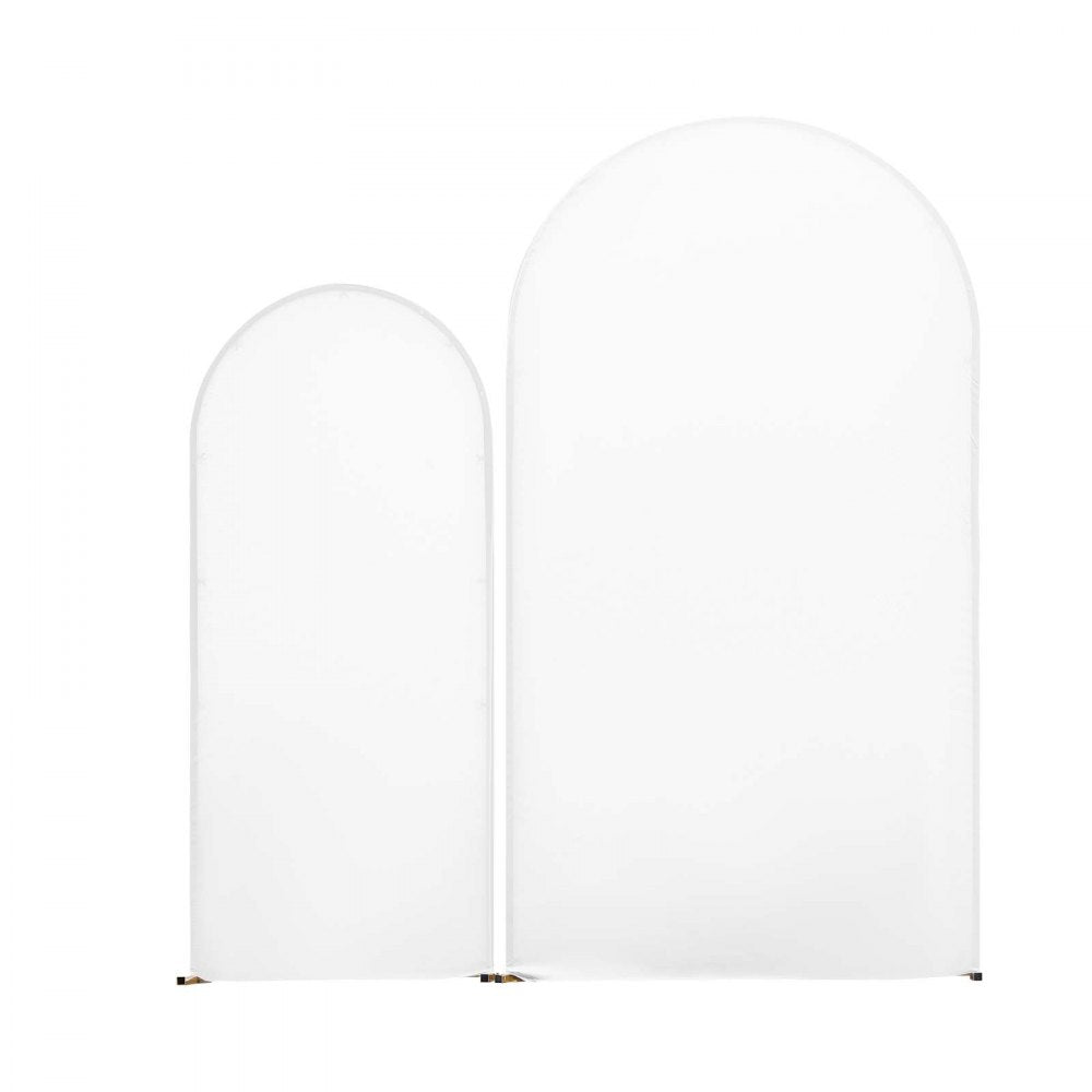 VEVOR Arch Backdrop Stand, Set of 2, 7.2 ft and 6 ft, Stable Structure, Easy Assembly, Gold Metal Arch Backdrop Stand with Cover for Wedding, Birthday Party, Celebration, and Ceremony Decoration