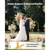 VEVOR Arch Backdrop Stand, Set of 3, 6/5/4 ft, Stable Structure, Easy Assembly, Gold Metal Arch Backdrop Stand for Wedding, Birthday Party, Graduation, Holiday Celebration, and Ceremony Decoration