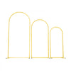 VEVOR Arch Backdrop Stand, Set of 3, 6/5/4 ft, Stable Structure, Easy Assembly, Gold Metal Arch Backdrop Stand for Wedding, Birthday Party, Graduation, Holiday Celebration, and Ceremony Decoration