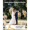 VEVOR Arch Backdrop Stand, Set of 3, 7.2/6.6/6 ft, Stable Structure, Easy Assembly, Gold Metal Arch Backdrop Stand for Wedding, Birthday Party, Graduation, Holiday Celebration, and Ceremony Decoration