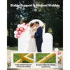 VEVOR Arch Backdrop Stand, Set of 3, 6/5/4 ft, Stable Structure, Easy Assembly, Gold Metal Arch Backdrop Stand with Cover, for Wedding, Birthday Party, Graduation, Celebration, and Ceremony Decoration