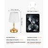 VEVOR Cordless Table Lamp, 5200mAh Built-in Rechargeable Battery Small Desk Lamp, 3-Level Brightness, Fabric Shade, 2700-3000K Color Temperature, Table Light for Restaurant, Bedroom, Bars, Gold