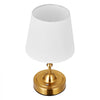 VEVOR Cordless Table Lamp, 5200mAh Built-in Rechargeable Battery Small Desk Lamp, 3-Level Brightness, Fabric Shade, 2700-3000K Color Temperature, Table Light for Restaurant, Bedroom, Bars, Gold