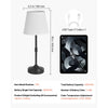 VEVOR Cordless Table Lamp, 5200mAh Built-in Rechargeable Battery Desk Lamp, 3-Level Brightness, Fabric Shade, 2700-3000K Color Temperature, Table Light for Restaurant, Bedroom, Bar Counter, Black