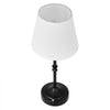 VEVOR Cordless Table Lamp, 5200mAh Built-in Rechargeable Battery Desk Lamp, 3-Level Brightness, Fabric Shade, 2700-3000K Color Temperature, Table Light for Restaurant, Bedroom, Bar Counter, Black